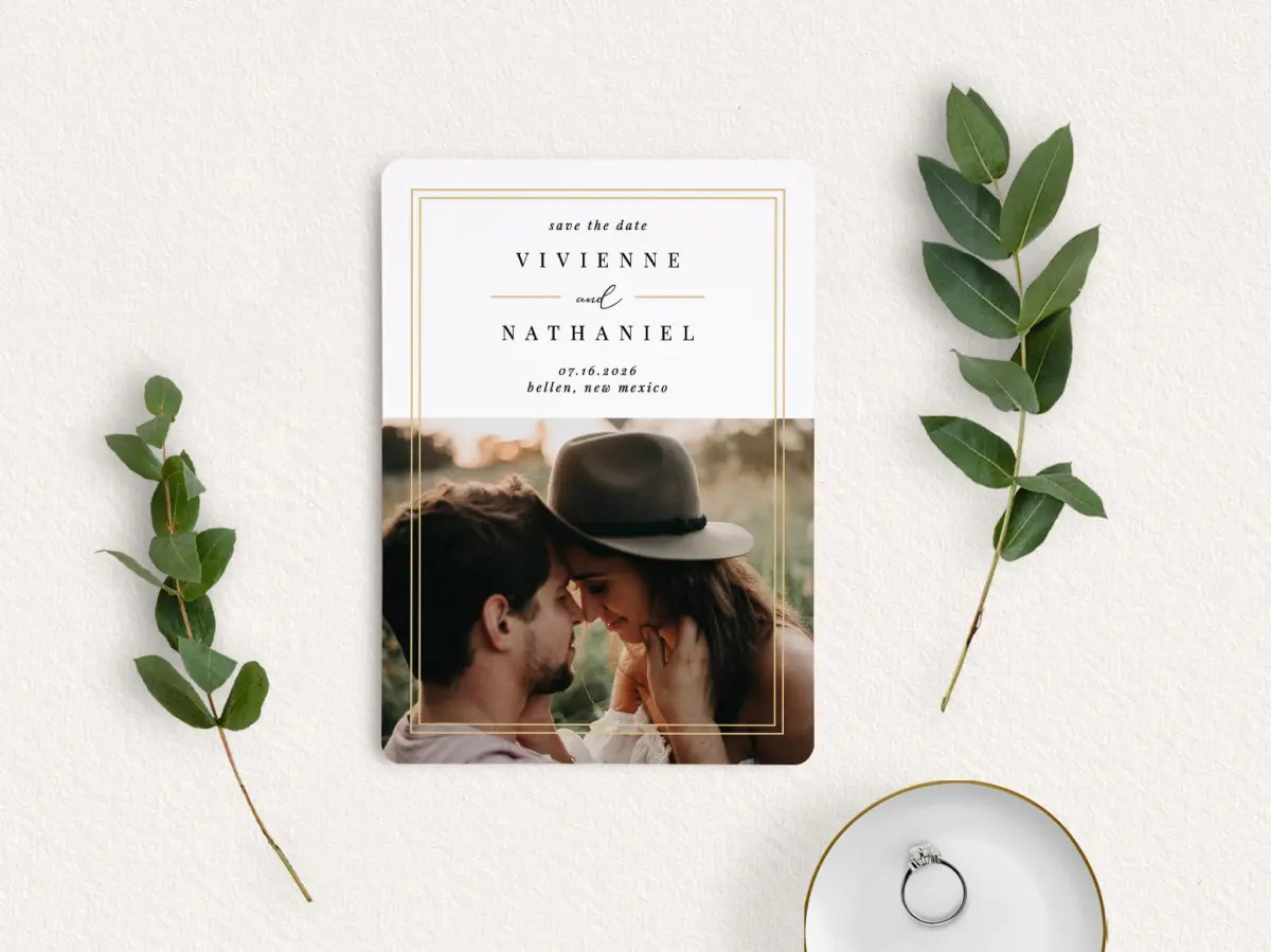 Save the Date Card with Optional Guest Addressing Service