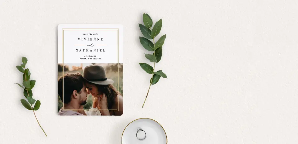 Save the Date Card with Optional Guest Addressing Service