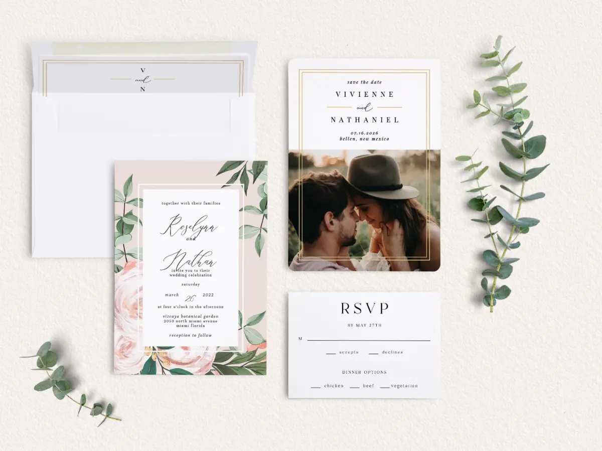 Front of Save the Date Card