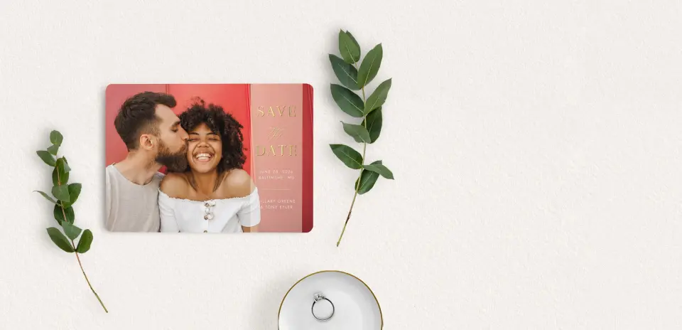 Save the Date Card with Optional Guest Addressing Service