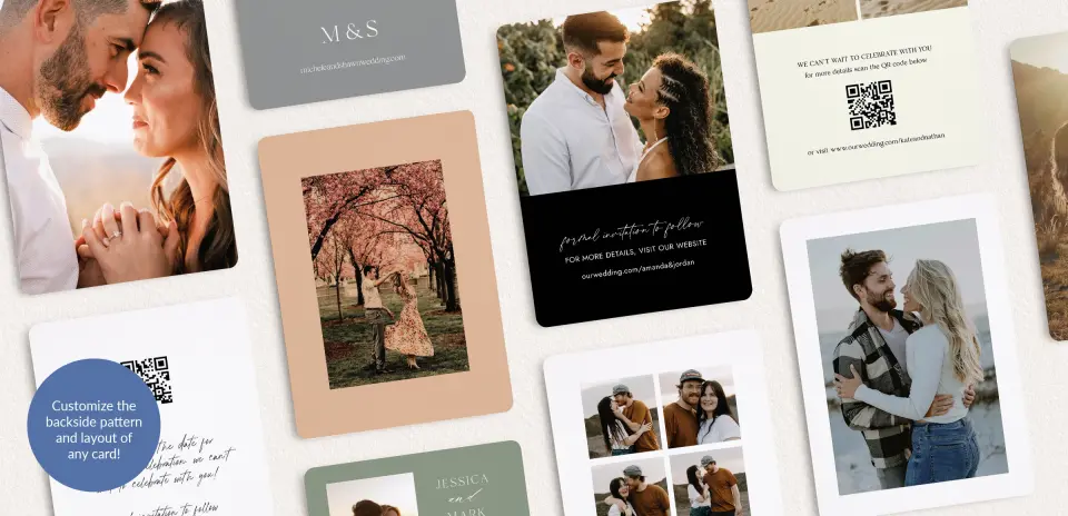 Back of Save the Date Card