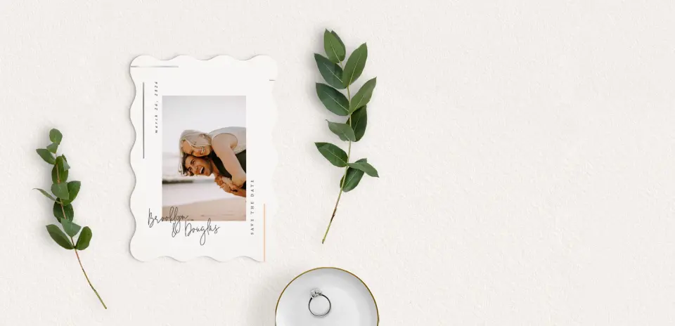 Save the Date Card with Optional Guest Addressing Service