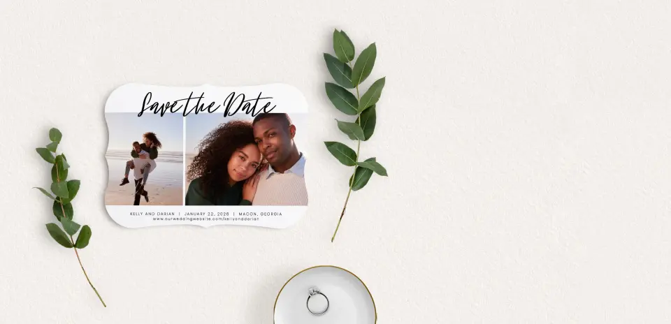 Save the Date Card with Optional Guest Addressing Service