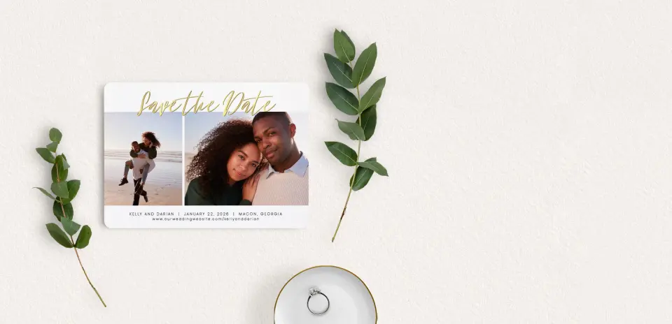 Save the Date Card with Optional Guest Addressing Service