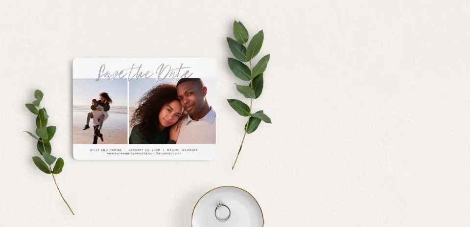 Save the Date Card with Optional Guest Addressing Service