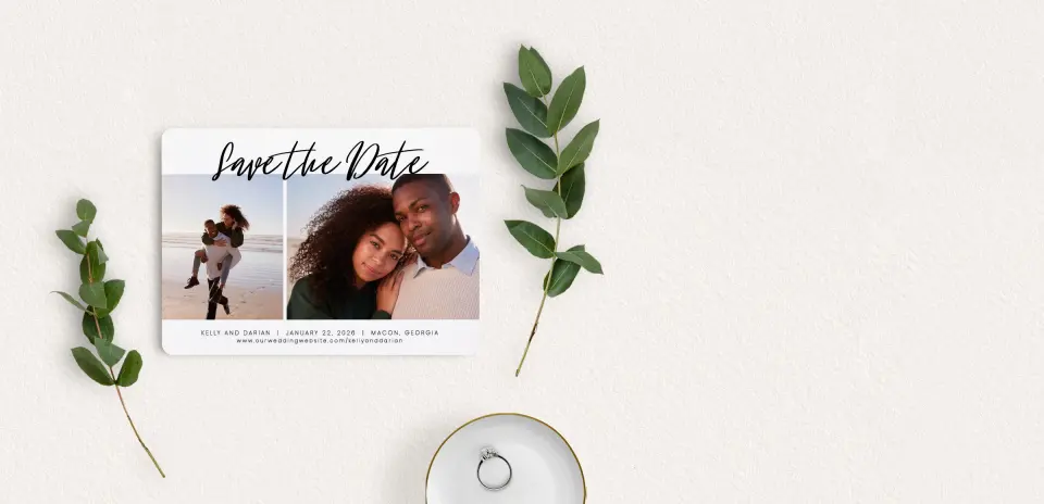 Save the Date Card with Optional Guest Addressing Service