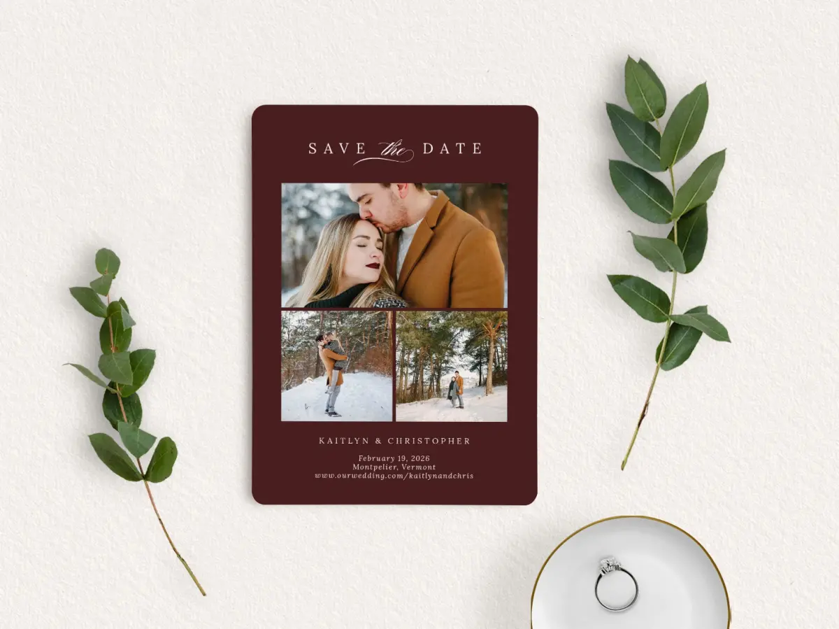 Save the Date Card with Optional Guest Addressing Service