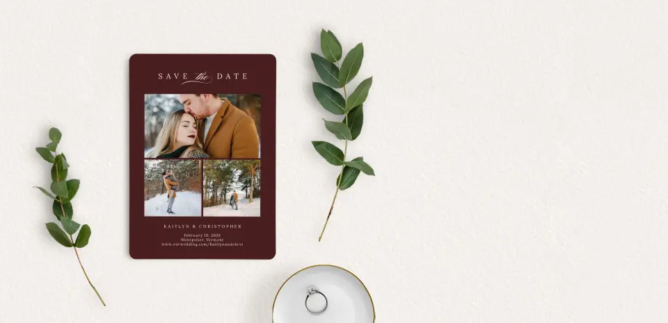 Save the Date Card with Optional Guest Addressing Service