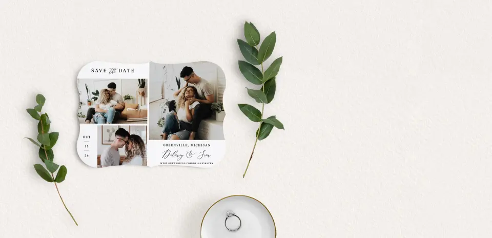 Save the Date Card with Optional Guest Addressing Service