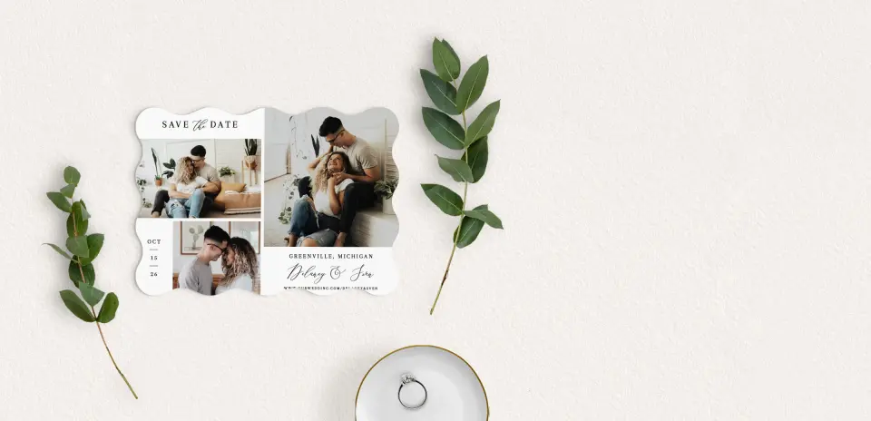 Save the Date Card with Optional Guest Addressing Service