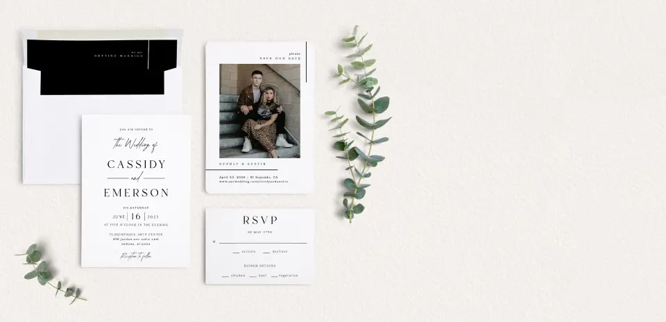 Front of Save the Date Card
