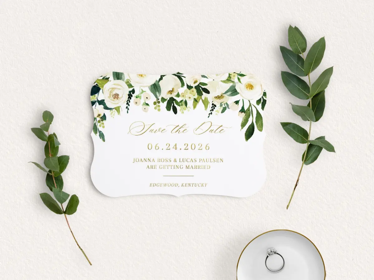 Save the Date Card with Optional Guest Addressing Service