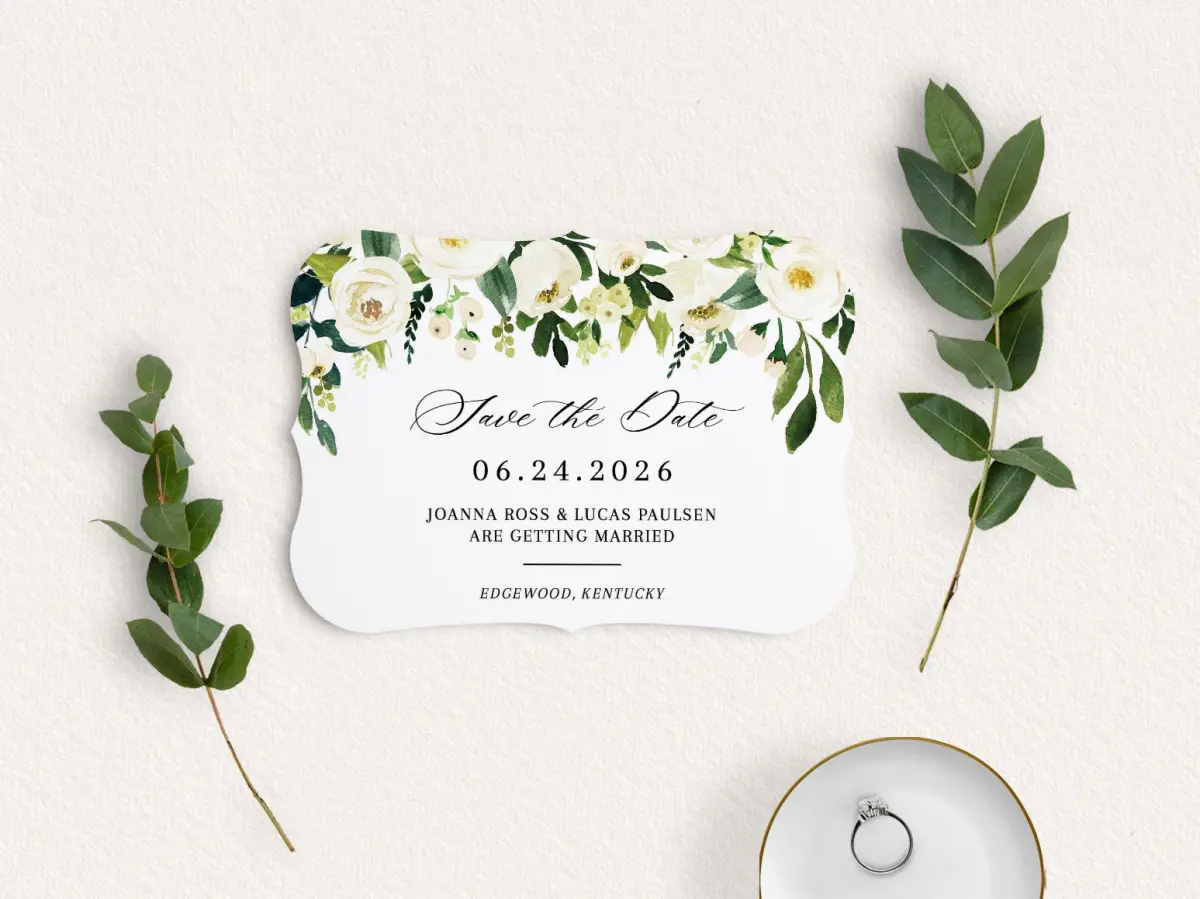 Save the Date Card with Optional Guest Addressing Service