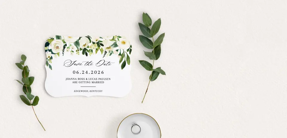 Save the Date Card with Optional Guest Addressing Service