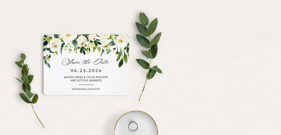 Save the Date Card with Optional Guest Addressing Service