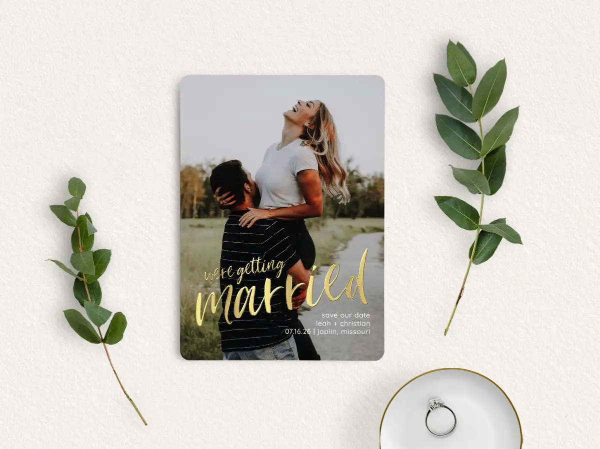 Save the Date Card with Optional Guest Addressing Service