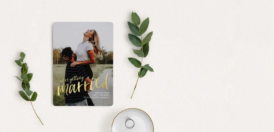 Save the Date Card with Optional Guest Addressing Service