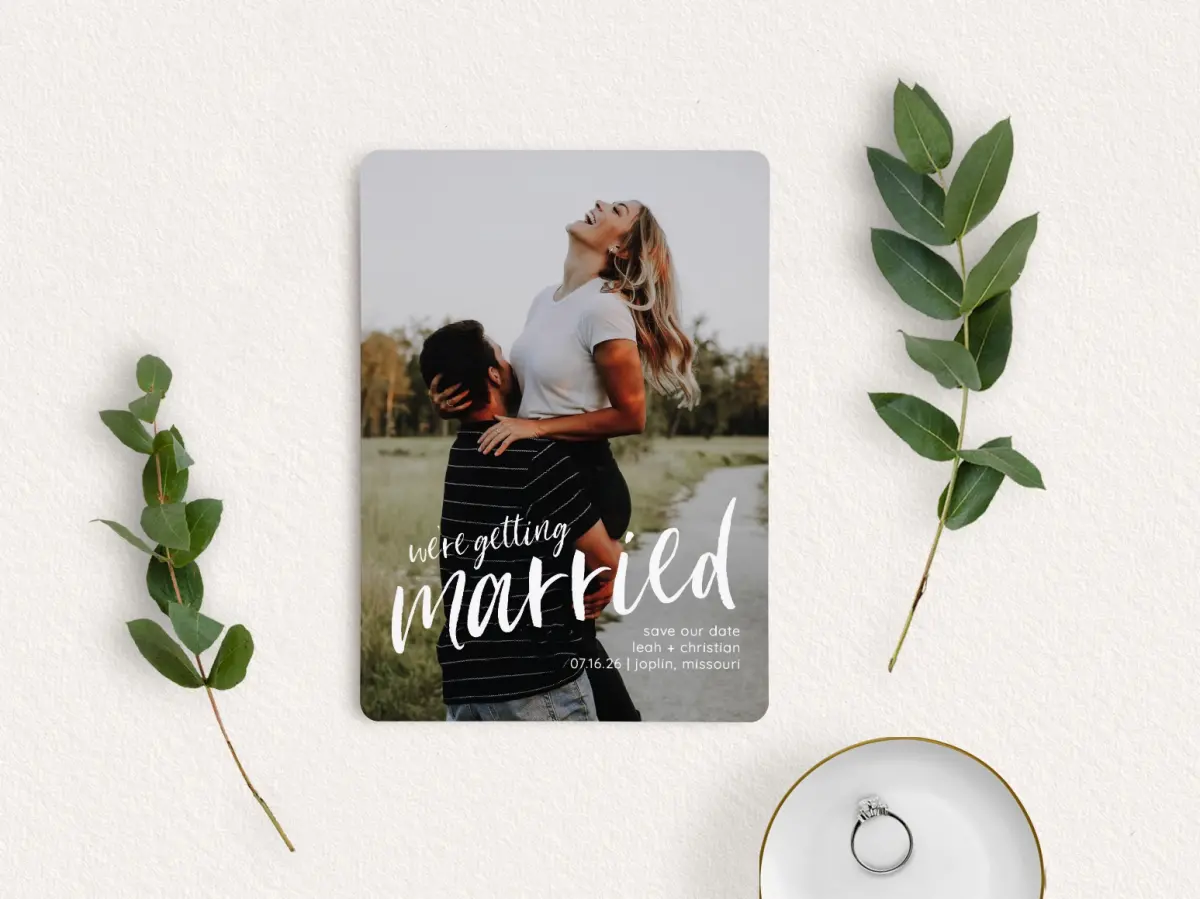 Save the Date Card with Optional Guest Addressing Service