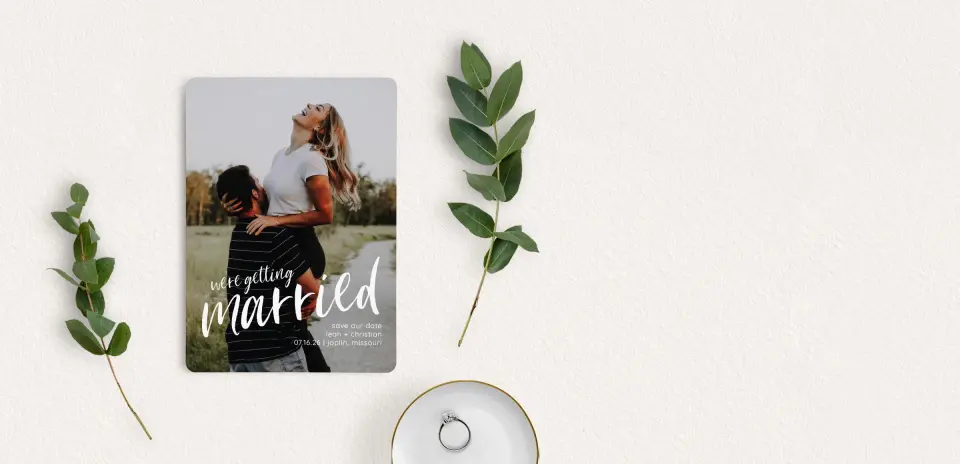 Save the Date Card with Optional Guest Addressing Service