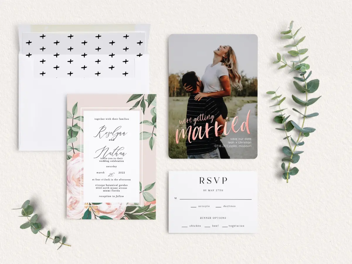 Front of Save the Date Card
