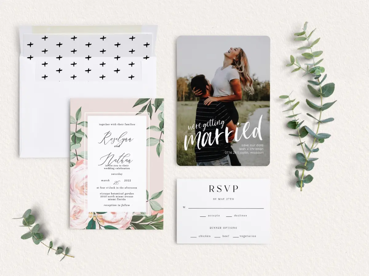Front of Save the Date Card