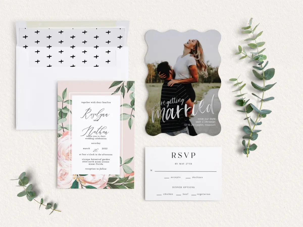 Front of Save the Date Card