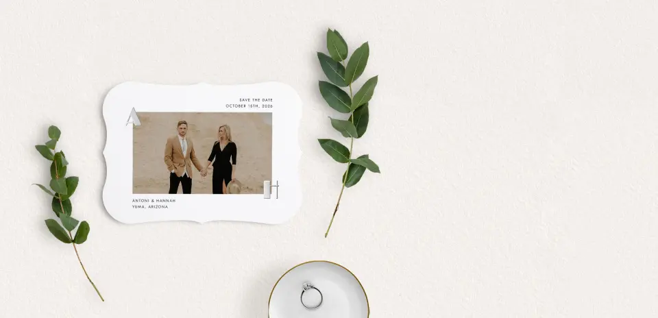 Save the Date Card with Optional Guest Addressing Service
