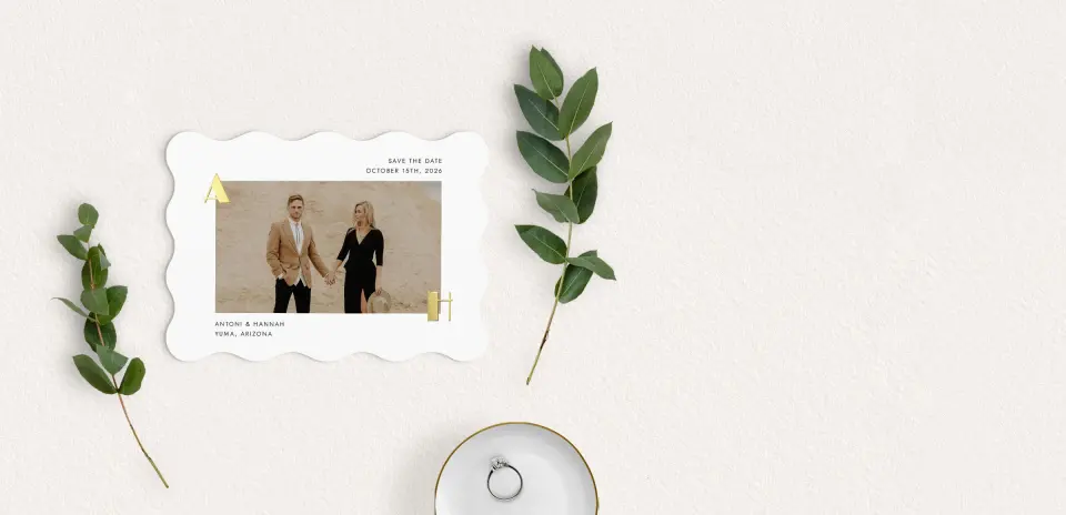 Save the Date Card with Optional Guest Addressing Service