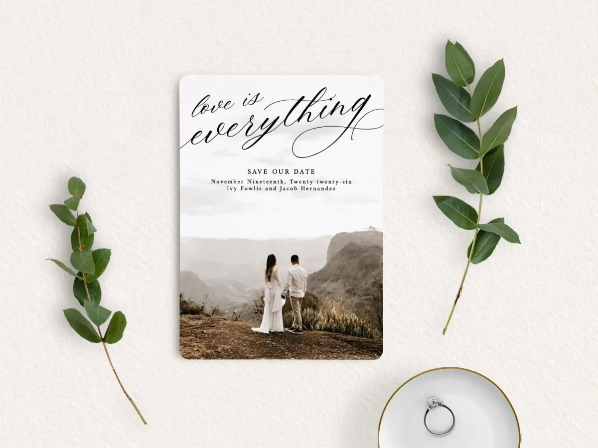 Save the Date Card with Optional Guest Addressing Service