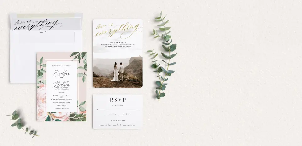 Front of Save the Date Card