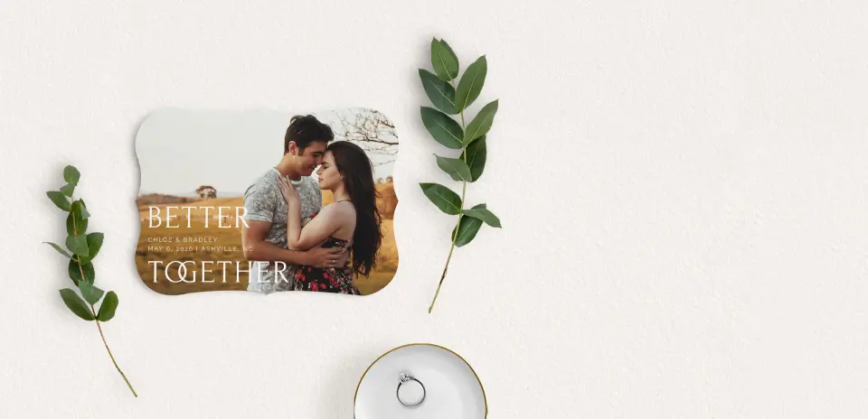 Save the Date Card with Optional Guest Addressing Service
