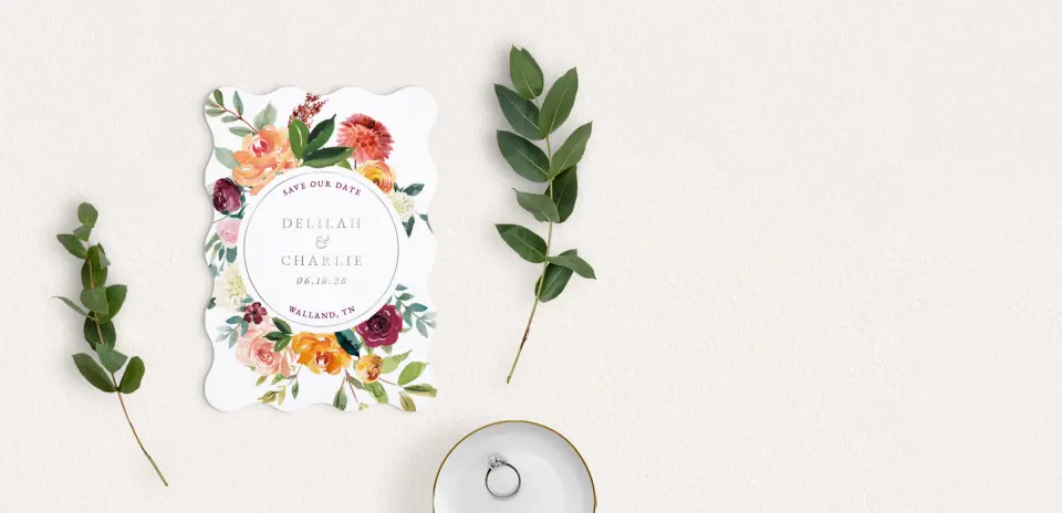 Save the Date Card with Optional Guest Addressing Service