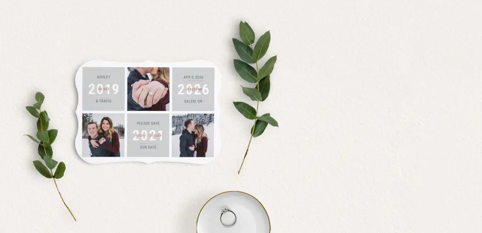 Save the Date Card with Optional Guest Addressing Service