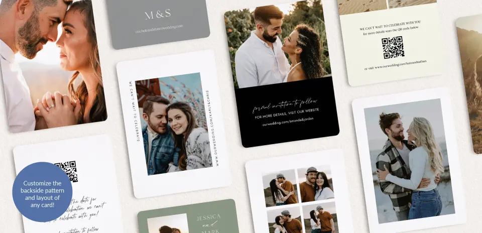 Back of Save the Date Card