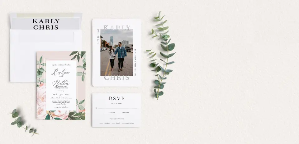 Front of Save the Date Card