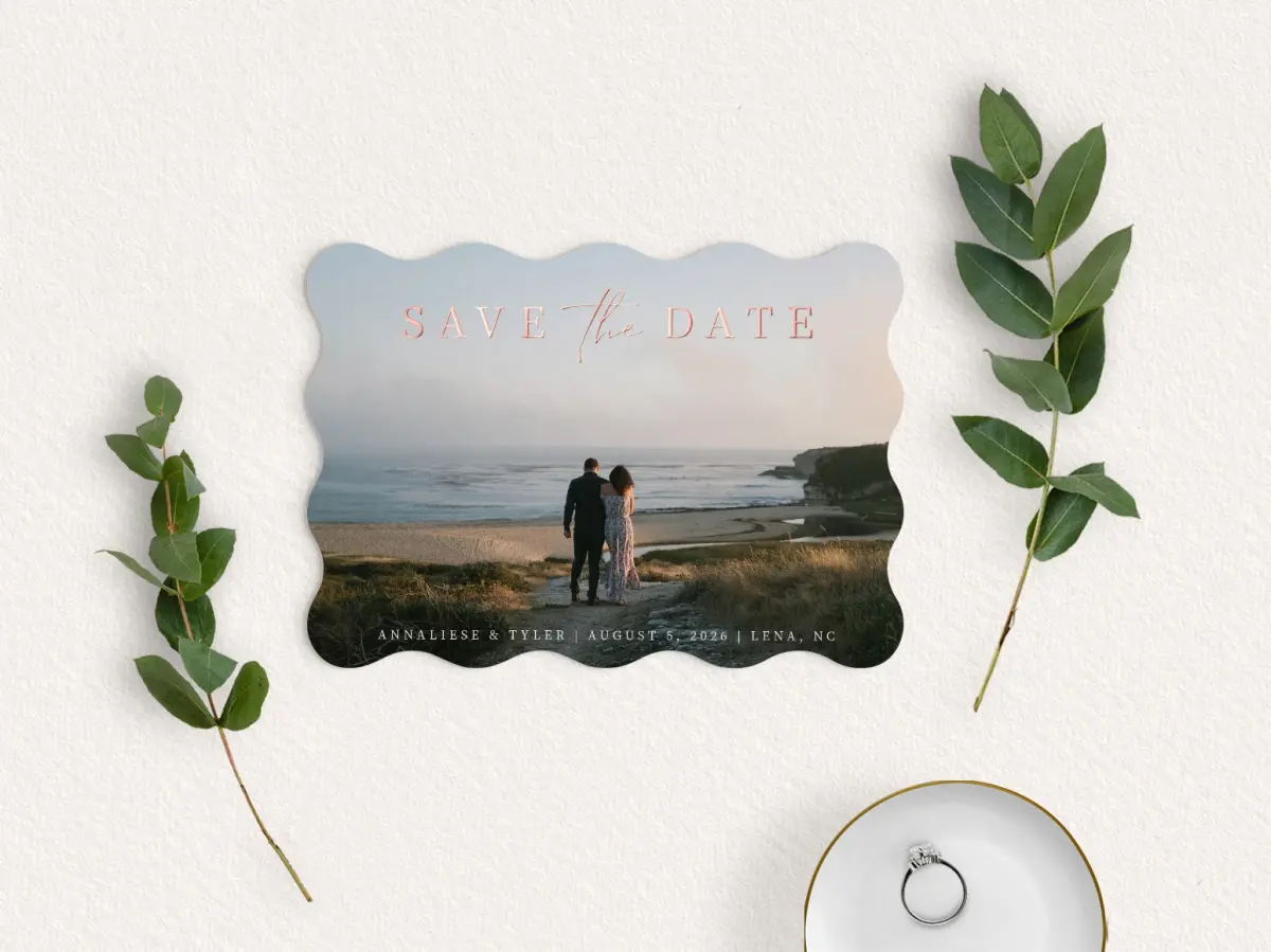 Save the Date Card with Optional Guest Addressing Service