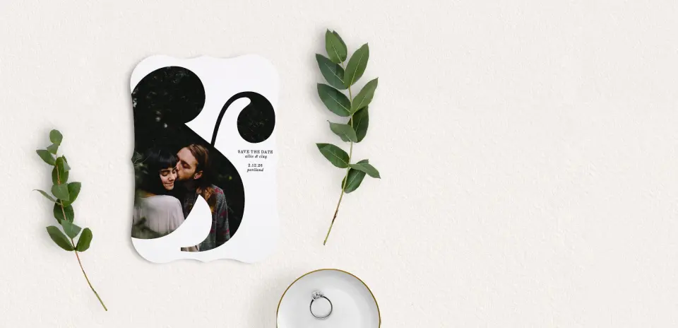 Save the Date Card with Optional Guest Addressing Service
