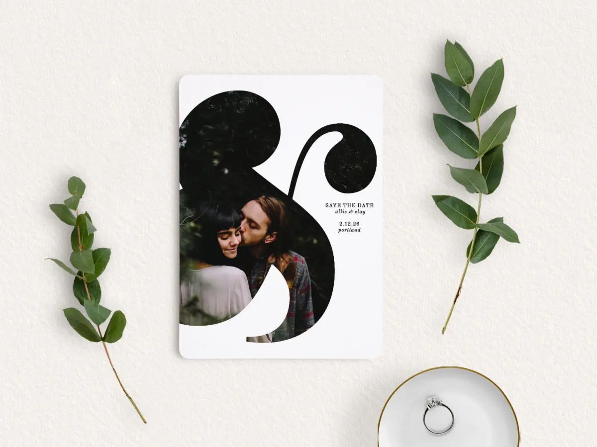 Save the Date Card with Optional Guest Addressing Service