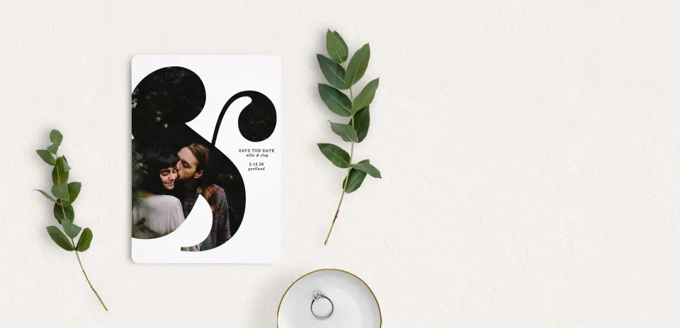 Save the Date Card with Optional Guest Addressing Service