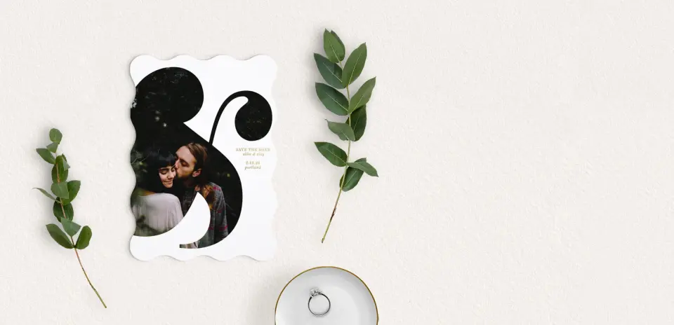 Save the Date Card with Optional Guest Addressing Service