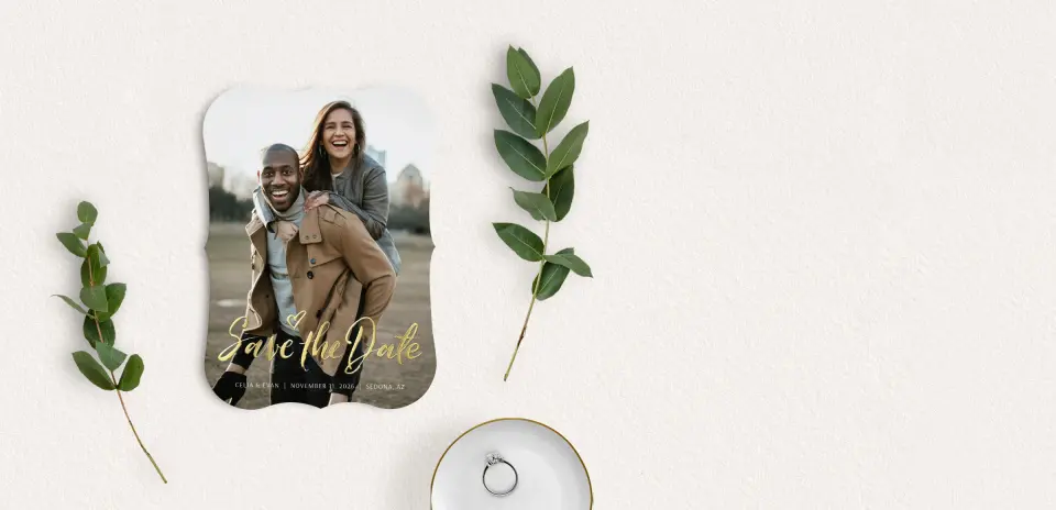 Save the Date Card with Optional Guest Addressing Service