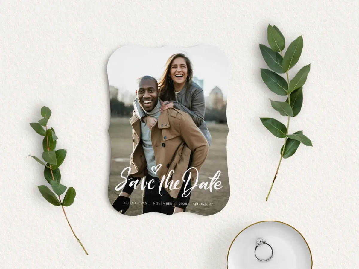 Save the Date Card with Optional Guest Addressing Service