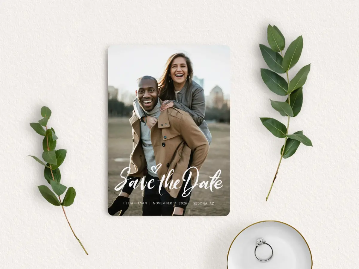 Save the Date Card with Optional Guest Addressing Service