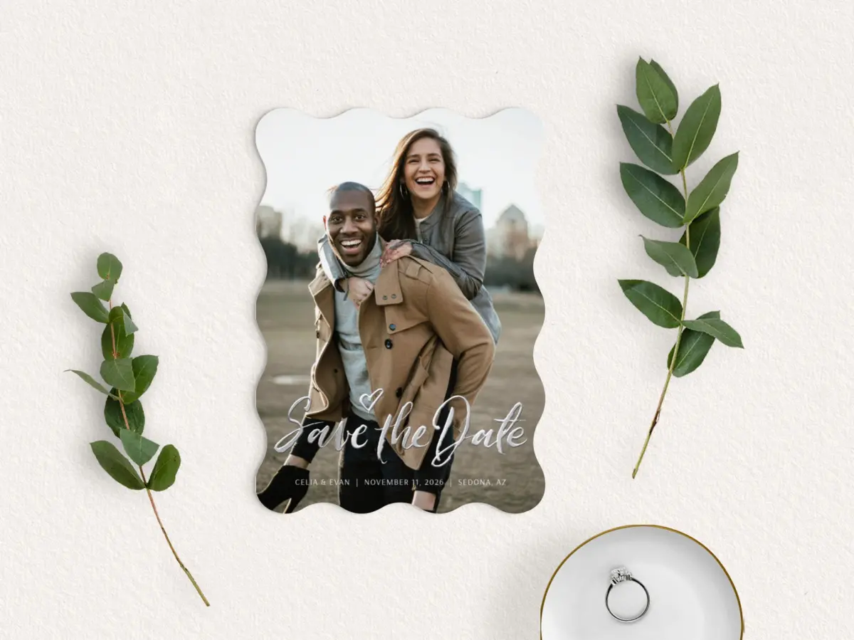 Save the Date Card with Optional Guest Addressing Service