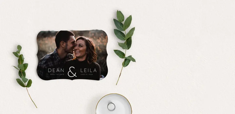 Save the Date Card with Optional Guest Addressing Service