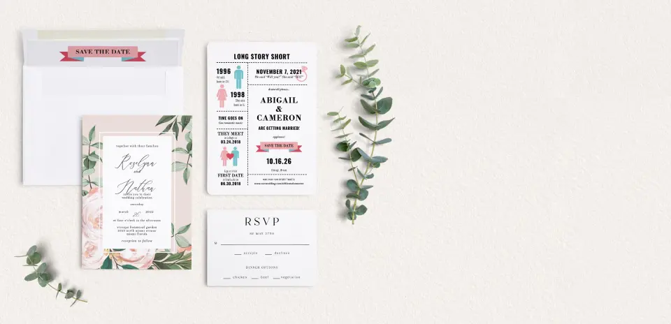 Front of Save the Date Card