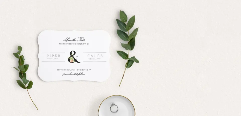 Save the Date Card with Optional Guest Addressing Service
