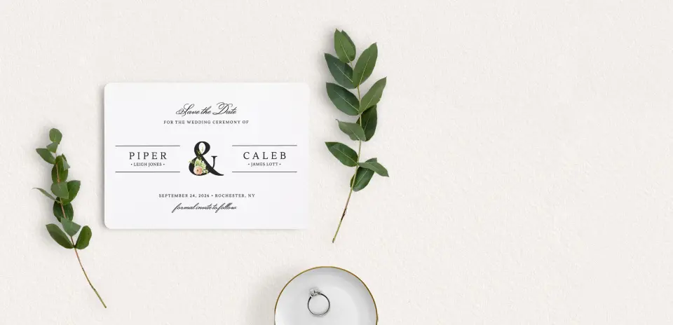 Save the Date Card with Optional Guest Addressing Service