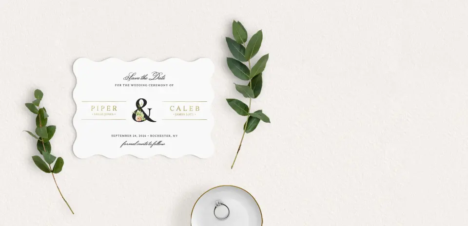 Save the Date Card with Optional Guest Addressing Service