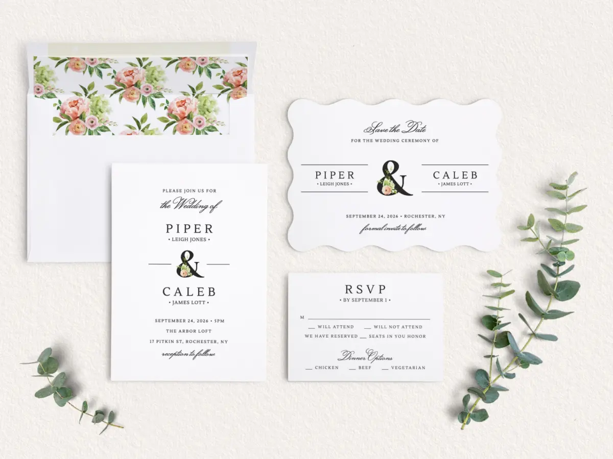 Front of Save the Date Card
